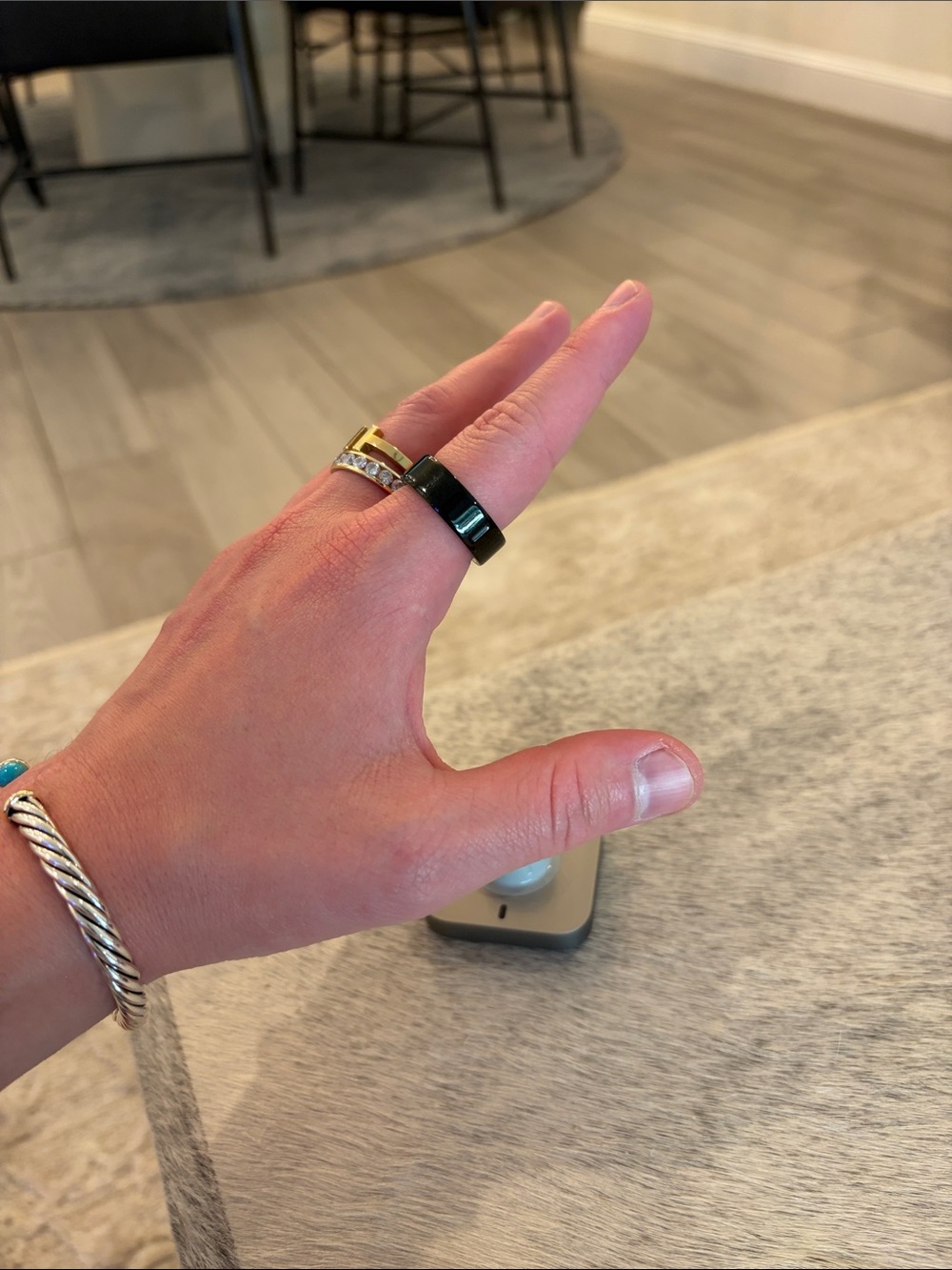 Oura Ring Gen 3 Heritage – Black, Size 11 Includes Charger Excellent Condition